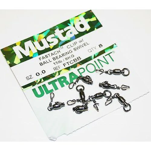Ultrapoint Fastach Clip + Ball Bearing Swivel Maat 0.0 3 Ultrapoint Fastach Clip + Ball Bearing Swivel Maat 0.0